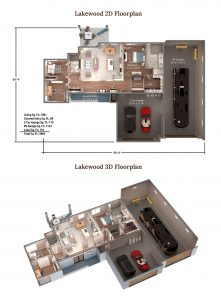 Lakewood 2D and 3D Floorplans